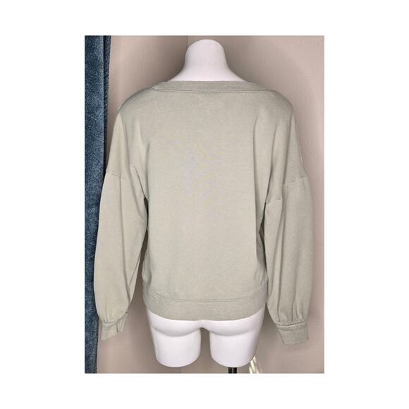 MADEWELL Hemp-Cotton V-Neck Sweatshirt Forgotten Landscape Size Small - Picture 3 of 16
